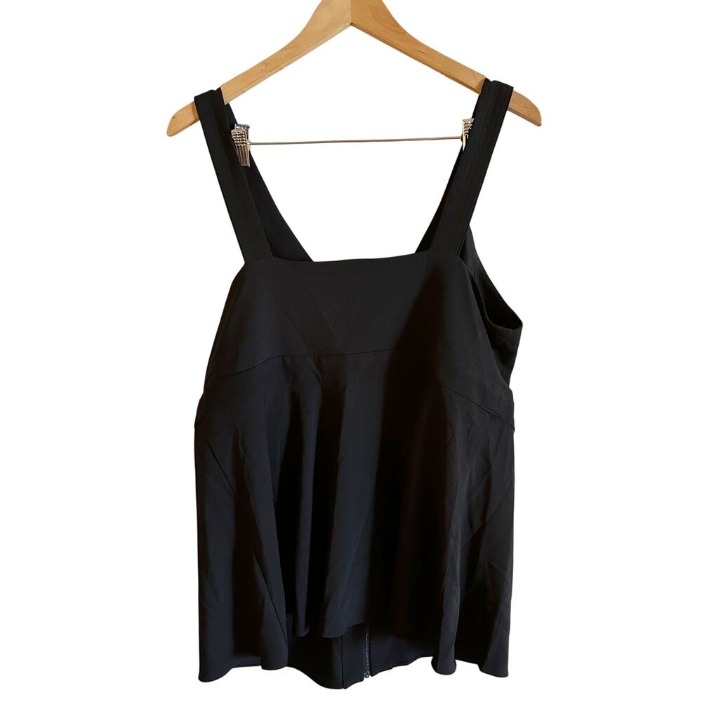 NWT Torrid Women's Black Crepe Peplum Top w/ Zipper sz 1X - Picture 5 of 5